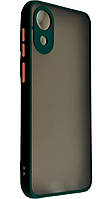 TPU чехол накладка Matte Color Case для Samsung Galaxy A03 Core темно-зеленый