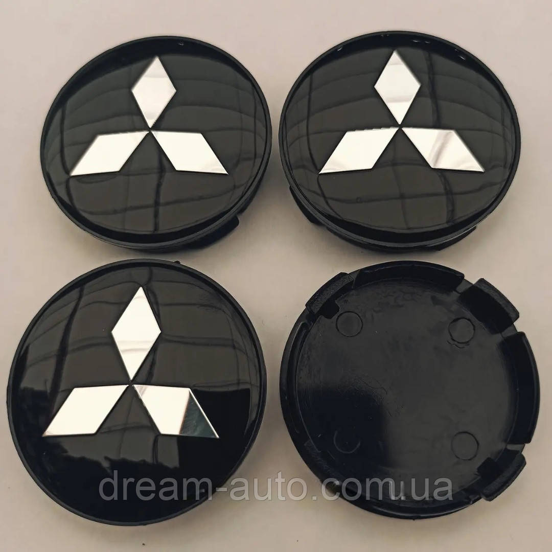 Ковпачки в диски Mitsubishi 55*59 мм чорні
