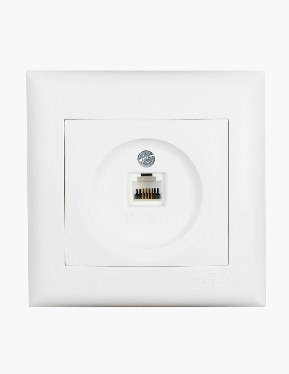 Розетка комп'ютерна CAT5E IP20 біла Almera BATI