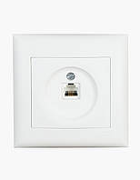 Розетка комп'ютерна CAT5E IP20 біла Almera BATI
