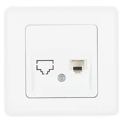 Розетка комп'ютерна CAT5E IP20 біла Almera DOGU