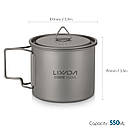 Титановий кухоль Lixada 550ml. Чашка з титану., фото 11