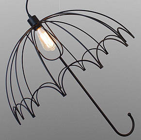 Люстра підвісна чорна металева на 4 лампи GU10 80х250 см, фото 3