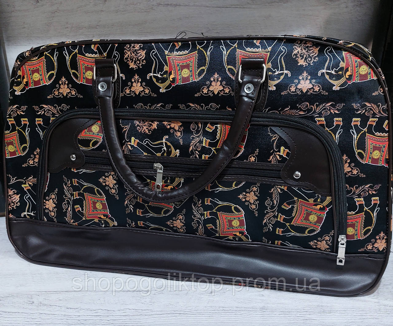 Велика сумка жіноча, дорожня, саквояж (61х38х26) Ручна поклажа для подорожей.