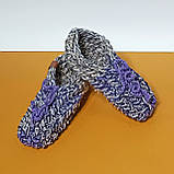 Теплі м'які міксові тапочки, жіночі домашні, тапочки шкарпетки від HurinaHook, фото 4