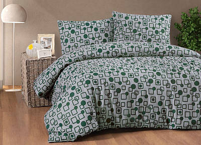 Постільна білизна Фланель Cotton Collection Gomet Green 200х220см