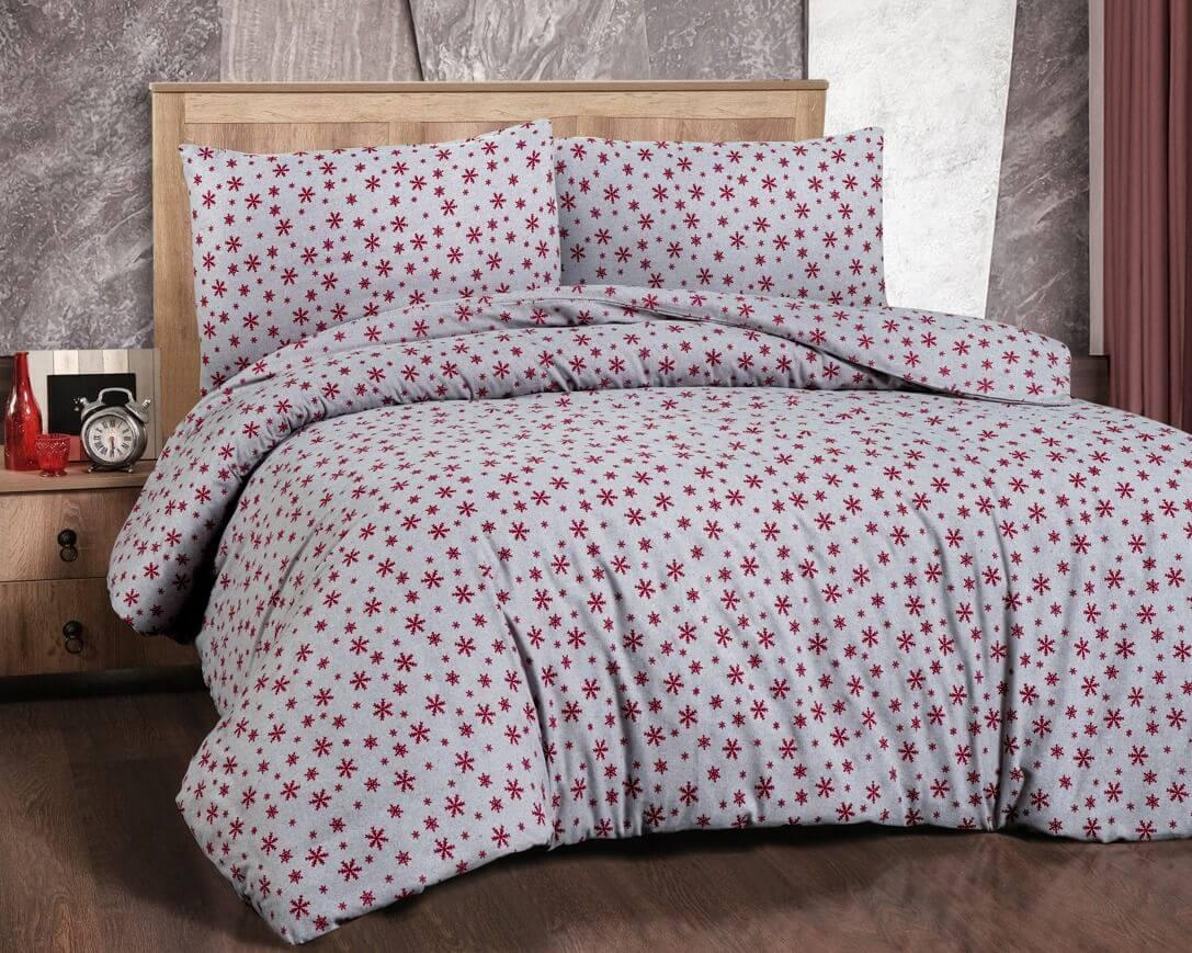 Постільна білизна Фланель Cotton Collection Kar Red 200х220см