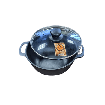 Каструля чавунна лита 3л скляна кришка Т402С3 Майстерня