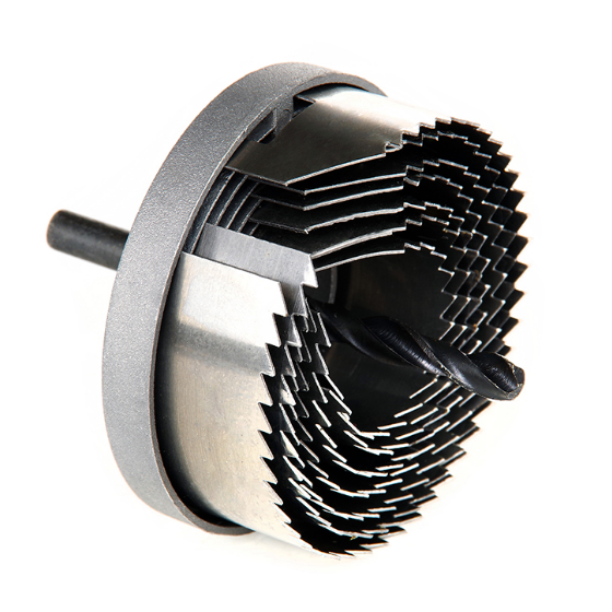 Набір коронок кільцевих по дереву і г/к 9пр (Ø26,32,36,45,50,56,63мм) h20мм APRO, фото 1