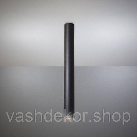 Точковий накладний світильник GU10 метал чорний циліндр 40х5.6 см, фото 2