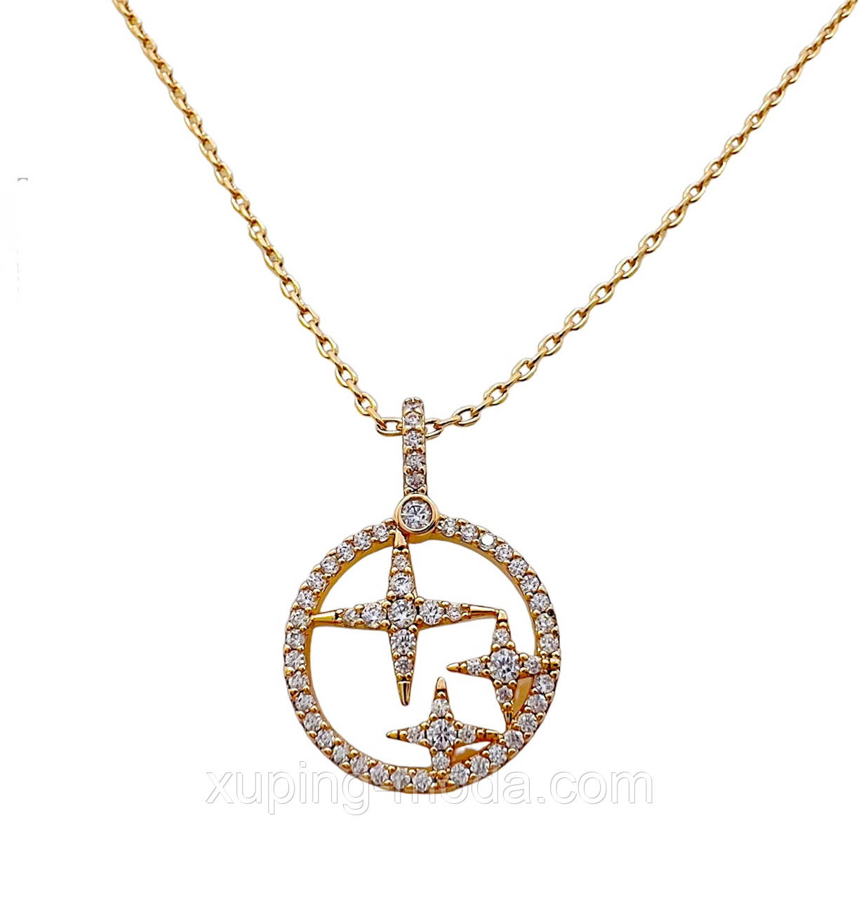 38+5 см х 12 мм. Підвіска гарна ксюпінг. 18 к, фото 1