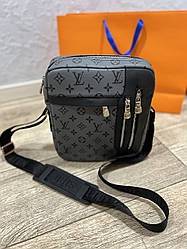 Сумка на плече чоловіча Louis Vuitton LV чорна