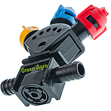 Форсунка для обприскувача 3-позиційна (потрійна) маятникова шлангова прохідна Agroplast 0-100/GW08/P, фото 2