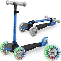 Самокат триколісний синій дитячий світлодіодний Loco Ricokids Польща