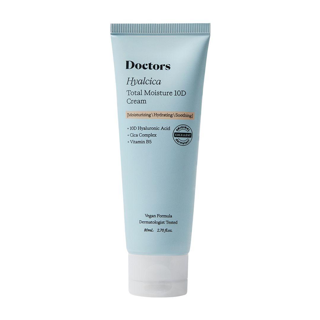 Зволожувальний крем з 10 формами гіалуронової кислоти та центелою Doctors Hyalcica Total Moisture 10 D Cream, 80 мл