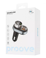 Автомобильный FM ФМ модулятор Bluetooth блютуз трансмиттер Proove FM Launcher Sound Link 30W (PD+QC3.0) Type-C