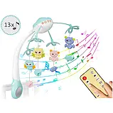 Мобіль для дітей на ліжечко з проектором , мелодіями та дистанційним керуванням RK-813 блакитний Ricokids Польща, фото 3