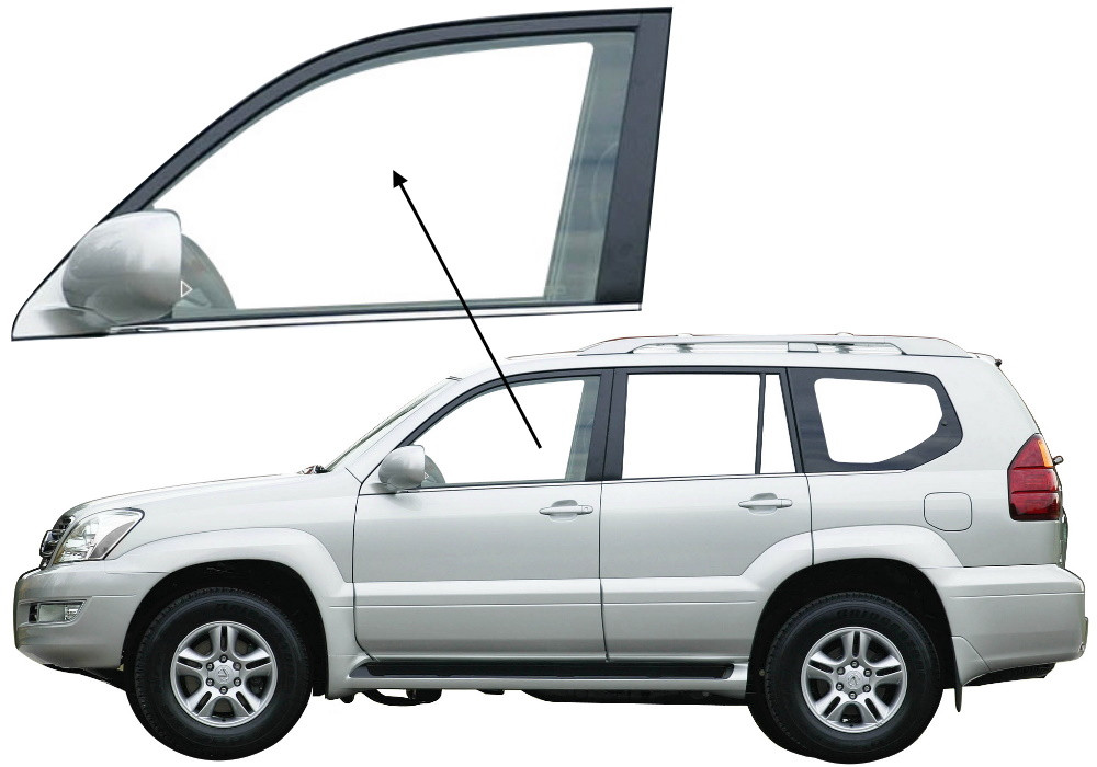 Бічне скло Lexus GX 2003-2010 передніх дверей ліве, фото 1