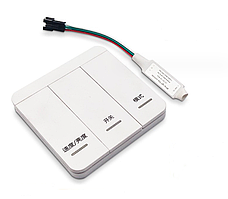 Smart-радіо контролер LEDTech RUN RF-панель 3 клавіші DC12-24V. Для одноколірної адресної стрічки, що біжить хвиля
