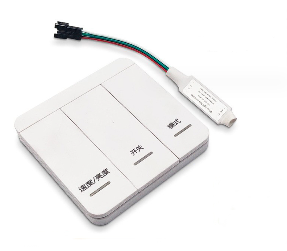 Smart радио контроллер LEDTech RUN RF- панель 3 клавиши DC12-24V. Для одноцветной адресной ленты бегущая волна - фото 1 - id-p1977033799