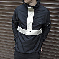 Мужской анорак Adidas | Черная мужская куртка Адидас
