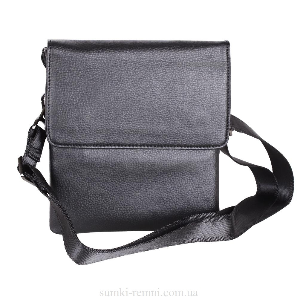 Чоловіча сумка зі штучної шкіри E302792 Чорна, фото 1