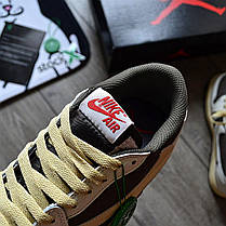 Чоловічі кросівки Nike Air Jordan 1 Low Travis Scott Reverse Mocha Найк Джордан коричневі нубук шкіра, фото 3