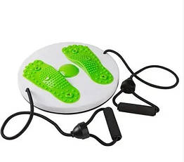 Диск Грація обертовий, диск для талії з еспандерами та масажером для стоп, диск здоров'я