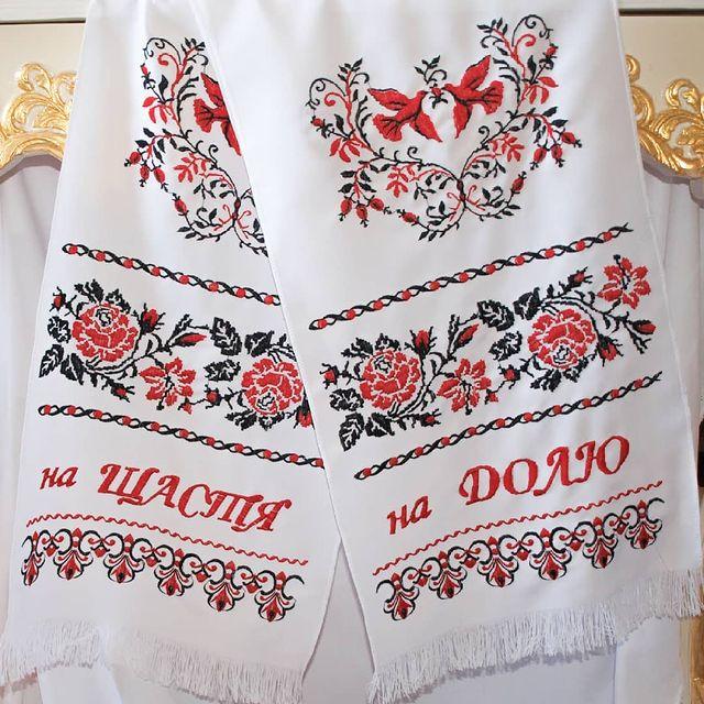 Вишиті рушники під ноги для весільного шляху молодят №63, фото 1