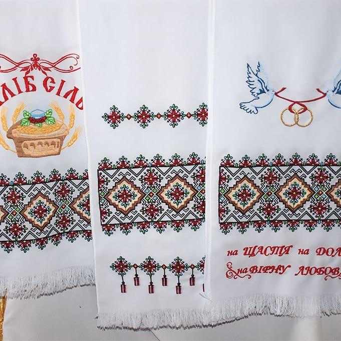 Комплект рушники під ноги, каравай і для рук №457, фото 1