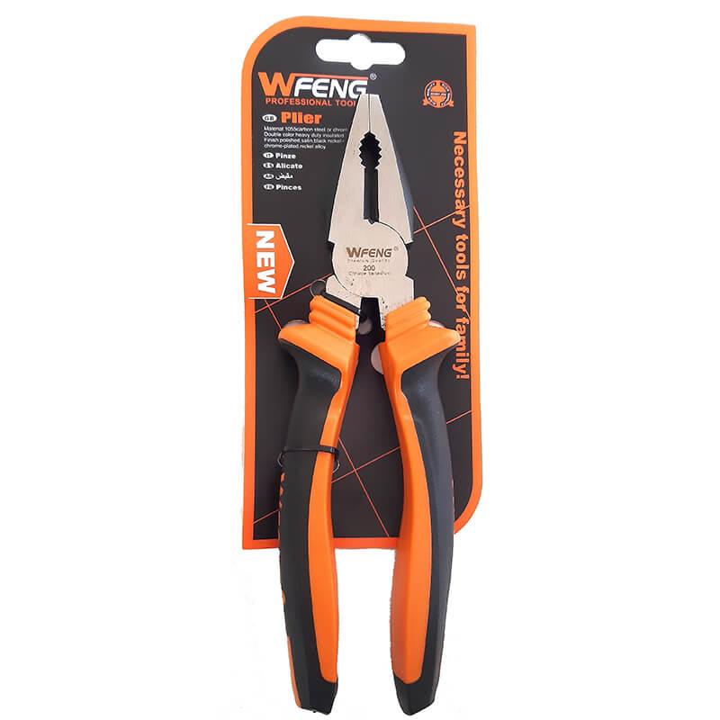Плоскогубці 160мм з гумовими ручками WFeng 10008, фото 1