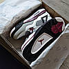Чоловічі кросівки Nike PSG Air Jordan 4 Paname Найк Джордан 4 білі з фіолетовою шкірою нубук демісезон, фото 11