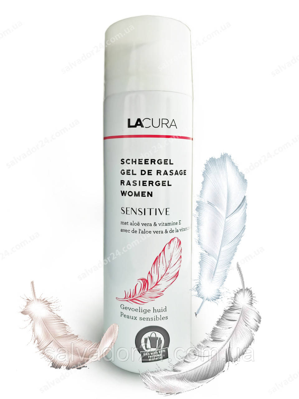 Жіночий гель для гоління Lacura Rasiergel Women Sensitive 200 ml