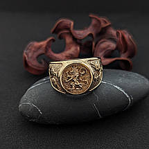 Лев кільце, перстень, печатка, фото 5