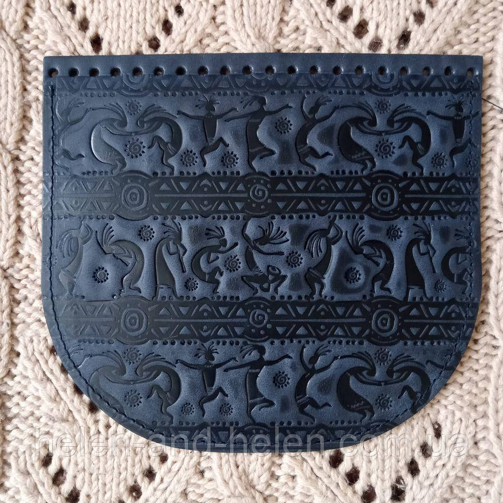 Клапан для сумки "Кокопеллi". Колір синій", фото 1