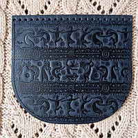 Клапан для сумки "Кокопеллi". Колір синій"