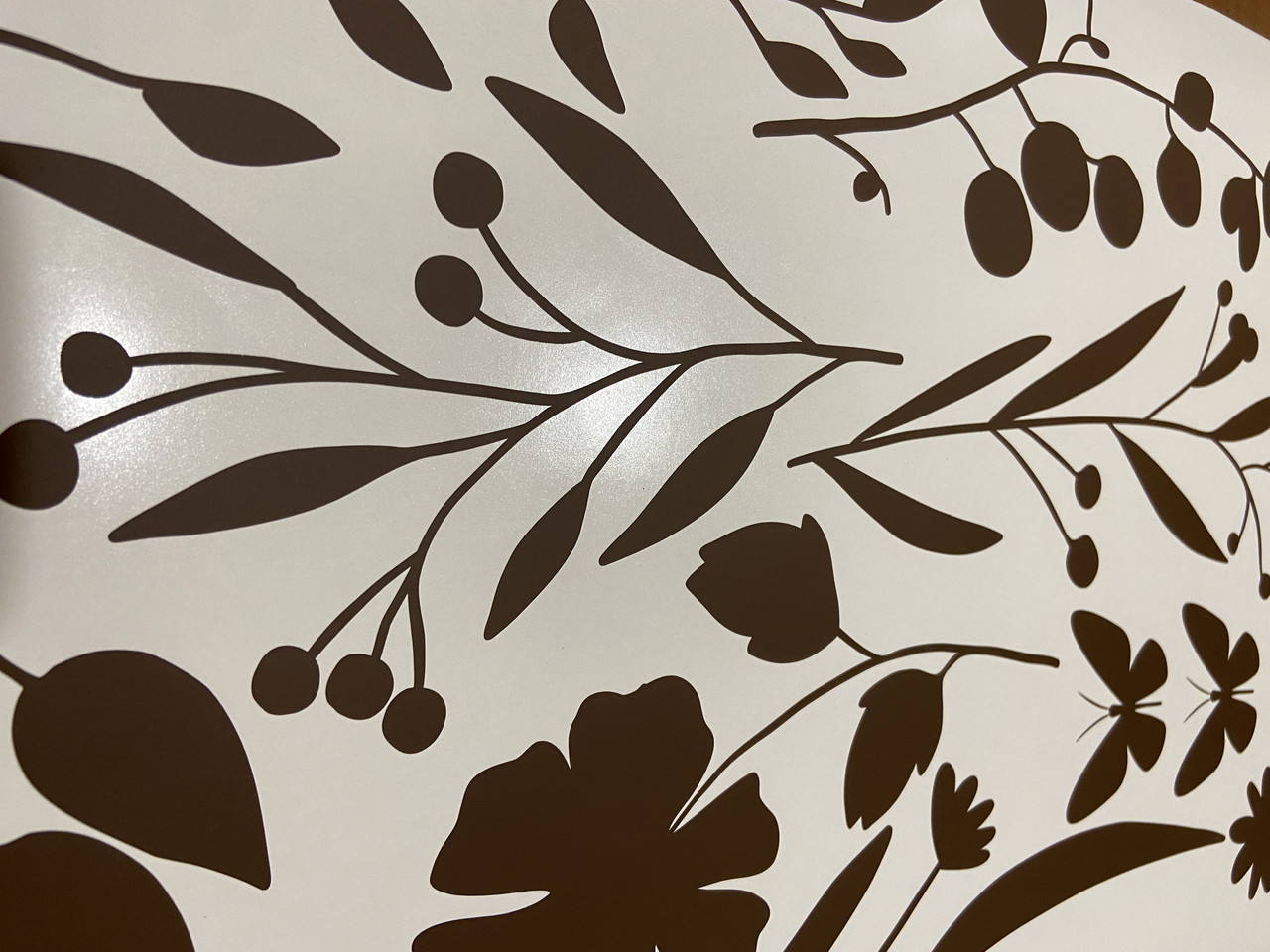 Интерьерная наклейка на стену Тонкие растения Набор S (полевые цветы 8 веточек 5 бабочек) матовая Коричневый - фото 5 - id-p1983515873