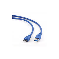 Кабель Micro USB 0.5 m Gembird CCP-mUSB3-AMBM-0.5M (CCP-mUSB3-AMBM-0.5M) синій (пакет)