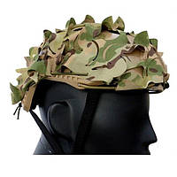 Тактическая маскировочная сетка на шлем Военная сетка для шлема VULPO Tactical Мультикам
