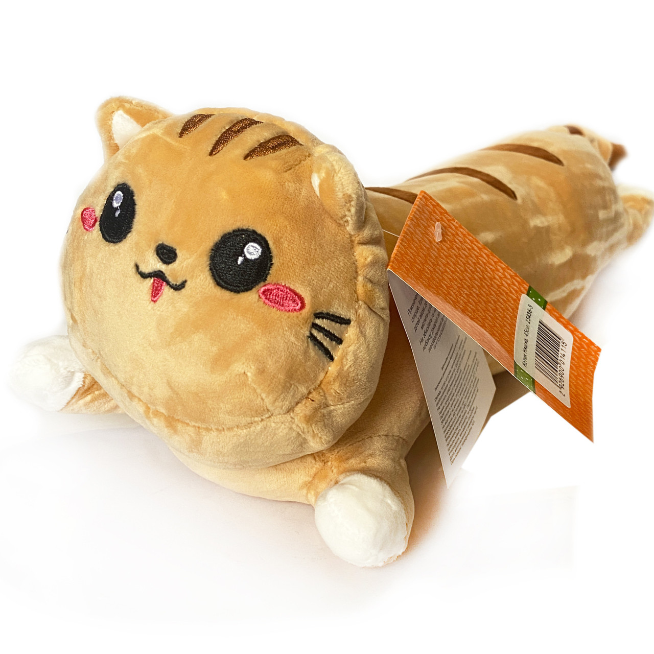 М`яка дитяча подушка обнімашка Кошеня Няшка, беж, Копиця, 45*12*9см (25436-5), фото 1