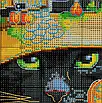Набір для вишивання за нанесеною на канву схемою "Cat wizard 2". AIDA 14CT printed 36*47 см, фото 4