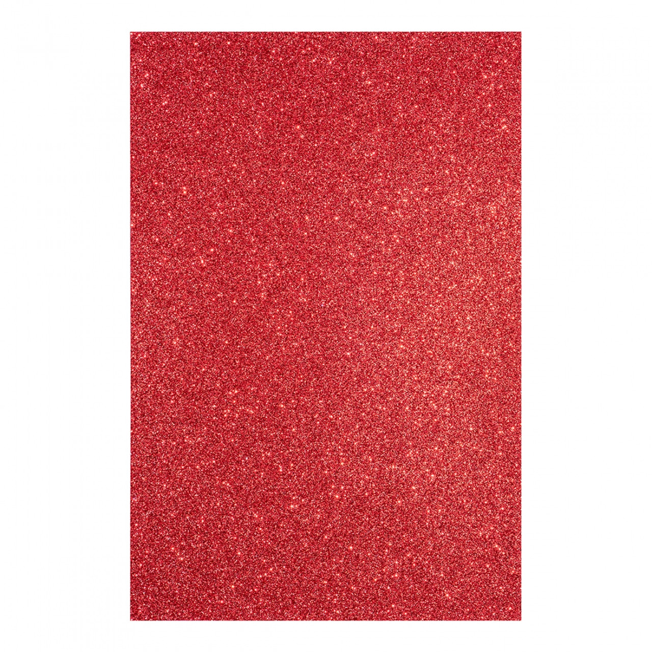 Фоаміран червоний із глітером на клейовій основі 20х30 см Santi, 742690, фото 1