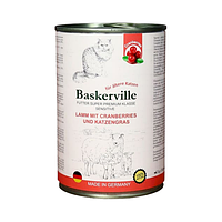 Влажный корм для котов Baskerville Ягненок с клюквой и кошачьей мятой 400 г