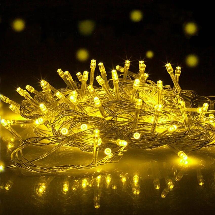 Світлодіодна гірлянда нитка на батарейках на ялинку 30 LED 3м