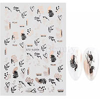 3D голографічні лазерні наклейки для дизайну нігтів