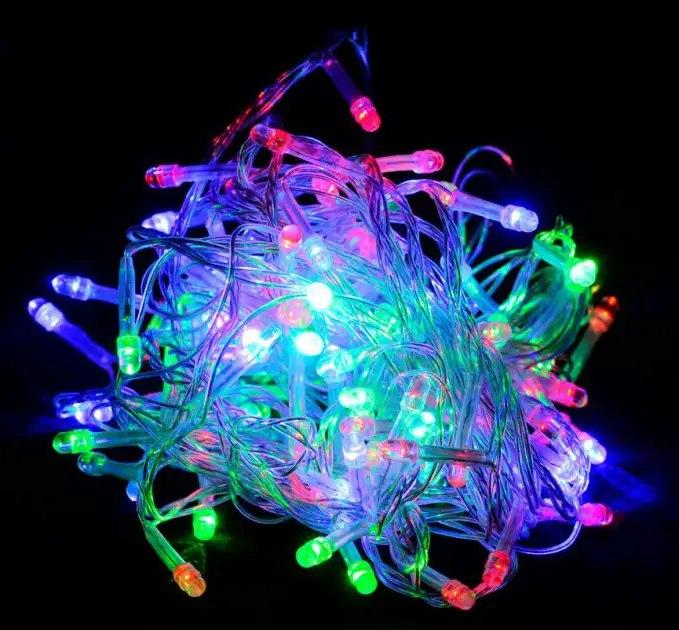 Світлодіодна гірлянда нитка на батарейках на ялинку 30 LED 3м Мультиколор