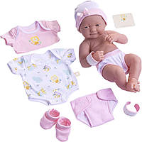 Ігровий набір Layette Baby Doll з 8 предметів JC Toys. Berenguer, реборн