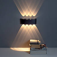 Настінний світлодіодний світильник LED бра 8W 3000K 220V Чорний