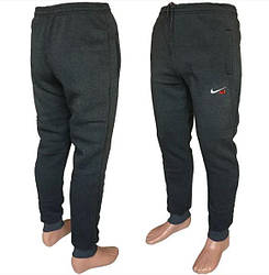 Чоловічі сірі спортивні штани з флісом та на манжеті (Норма) Розміри: 44,46,48,50,52 (24005)