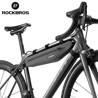 Велосипедна внутрирамна сумка Rockbros 1.5л AS052 BlackGold Edition Вологозахисна